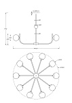 Подвесной светильник Maytoni MOD109PL-10BS, фото 3