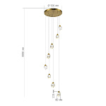 SL6114.203.08 Светильник подвесной ST-Luce Золотистый/Прозрачный LED 8*3W 3000K КАСКАТО, фото 3