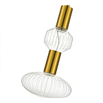 SL6117.223.02 Светильник подвесной ST-Luce Латунь/Золотой, Прозрачный LED 2*3W 3000K ТАККЕ, фото 3