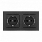 Розетка с заземлением и со шторкой Arte Milano SET06-2 SET06-2-40-1x2 black