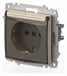 Розетка с заземлением с крышкой, без рамки Elbi Eleсtriс Zena Vega 609-010300-218