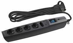 Удлинитель с выключателем Эра  SFU-5es-2m-B
