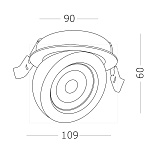 ST654.548.10 Св-к встр. Белый LED 1*10W 4000K 850Lm Ra>90 38° IP20 D109xH60 180-240V Встраиваемые светильники, фото 3