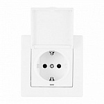 Розетка с заземлением и шторкой, с крышкой Arte Milano SET06-1 SET06-1-41-1 white