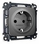Розетка с заземлением и со шторкой, без рамки Ambrella Volt OMEGA MO657010