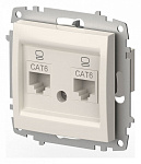 Розетка двойная Ethernet RJ-45 без рамки Elbi Eleсtriс Zena Vega 609-010200-248, фото 2