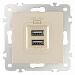 Розетка USB, без рамки Arte Milano am-206 206.46-1.shampan, фото 2