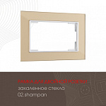 Рамка для двойной розетки Arte Milano am-503.02 503.02-double.shampan, фото 3
