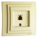 Розетка телефонная RJ-11 Mono Electric Larissa 103-171705-124