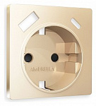 Накладка для розетки с заземлением и со шторками и 2хUSB type A и C Ambrella Volt ALFA AP6100