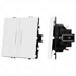 Выключатель проходной двухклавишный без рамки Arlight SWT 054240