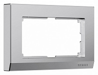 Рамка для двойной розетки Werkel Stark (серебряный матовый) W0081865, фото 2