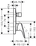 71405000 HG Logis смеситель Смесители для ванны (внешняя часть), фото 3