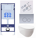 SET AQUATEK ПОЛАРИС (рама AQUATEK Standard INS-0000012+унитаз ПОЛАРИС AQ0700-00 с тонким сиденьем soft-close+ крепеж KKI-0000002 +панель KDI-0000036), фото 1