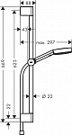 24160670 HG Pulsify Relaxation 105 3jet душевой гарнитур 65см, матовый черный, фото 3