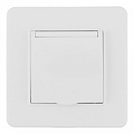 Розетка с заземлением и шторкой, с крышкой Arte Milano SET16-1 SET16-1-41-1 white, фото 3