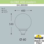 Консольный светильник Fumagalli GLOBE 400 modern G41.B40.000.LYE27, фото 2