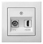 ТВ-розетка и розетка HDMI без рамки LIREGUS EPSILON 28-0351, фото 3