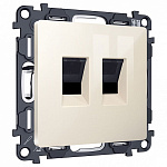 Розетка двойная Ethernet RJ-45 без рамки Ambrella Volt ALFA MA312110, фото 2