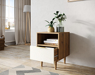 Тумбочка с нижним ящиком "Line" LN09/GR1/beige, фото 2