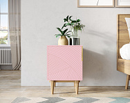 Тумбочка с дверкой "Line" LN08/GR1/pink, фото 4