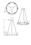 Подвесной светильник Freya FR4005PL-06B1, фото 3