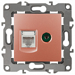 ТВ-розетка и розетка Ethernet RJ-45 без рамки Эра Эра 12 12-3110-14, фото 2