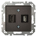 Розетка HDMI и розетка USB без рамки LIREGUS EPSILON 28-1131, фото 2