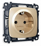 Розетка с заземлением и со шторкой, без рамки Ambrella Volt OMEGA MO607010