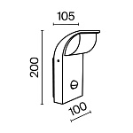 Настенный светильник (бра) Outdoor O446WL-L7GF3KSR, фото 2