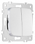 Выключатель проходной двухклавишный без рамки Arte Milano 205 205.32-2.silver