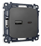 Розетка 2хUSB type A и C без рамки Ambrella Volt OMEGA MO911010