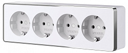 Розетка четверная с заземлением и со шторками Werkel Gallant W5072210