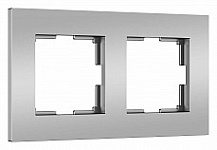 Рамка на 2 поста Werkel Slab (серебро софт) W0022965