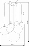 Подвесная люстра TK Lighting Cadix 4608 Cadix Gold, фото 4