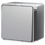 Выключатель одноклавишный влагозащищенный Werkel Gallant (серебряный) W5010206