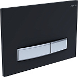 KDI-0000026 (009D-1) Панель смыва Slim Черный матовый (клавиша прямоугольная, никель), фото 3