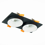 ST206.428.02 Св-к встр. Черный GU10 2*50W  IP20 L175xW92xH38 220V Без ламп Встраиваемые светильники, фото 2