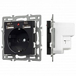 Розетка с заземлением и 2хUSB type A, без рамки Arlight SCT 043734