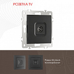 ТВ-розетка без рамки Arte Milano am-206 206.43-1.black, фото 3