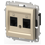 Розетка двойная Ethernet RJ-45 без рамки Elbi Eleсtriс Zena Vega 609-012500-248, фото 2