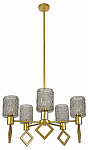Люстра на штанге Indigo Preda 13025/5R Gold, фото 2