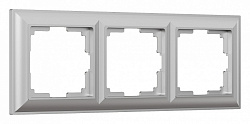 Рамка на 3 поста Werkel Fiore (серебряный) W0032206, фото 2