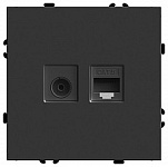 ТВ-розетка и розетка Ethernet RJ-45 без рамки Stekker Эмили 49846