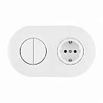 Блок с розеткой и выключателем Arte Milano SET08-2 SET08-2-40-1-30-2 white, фото 2