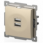 Розетка 2хUSB type A без рамки Elbi Eleсtriс Zena Vega 609-012500-143, фото 1