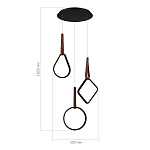 SL6131.403.36 Светильник подвесной ST-Luce Черный/Черный, Терракотовый LED 1*36W 4000K ШЕЙП, фото 4