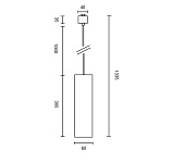 Трековый подвесной светильник Technical TR025-1-GU10-MG, фото 3