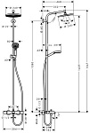 27298000 HG Crometta E 240 1jet Showerpipe душевая система, фото 3