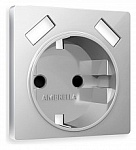 Накладка для розетки с заземлением и со шторками и 2хUSB type A Ambrella Volt ALFA AP4090